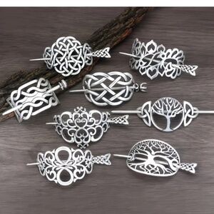 🎉Host Pick🎉 NWT Celtic Knots & Tree of Life Antiqued Silver Tone Barrettes!